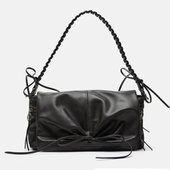 【ZARA】DRAWSTRING BOW BAG DRAWSTRING BOW BAG - Ecru | ZARA Spain